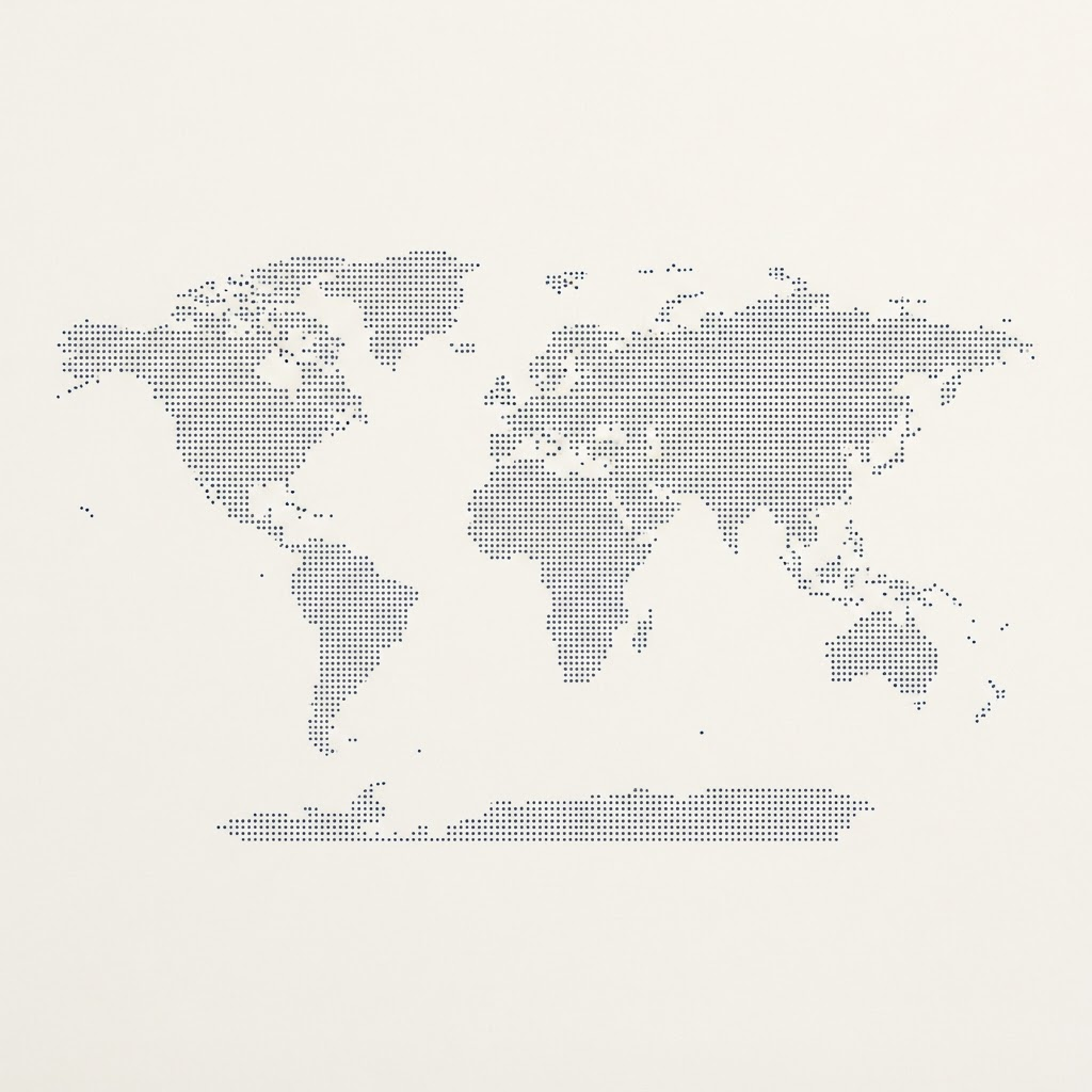 World map showing X2Textiles export destinations